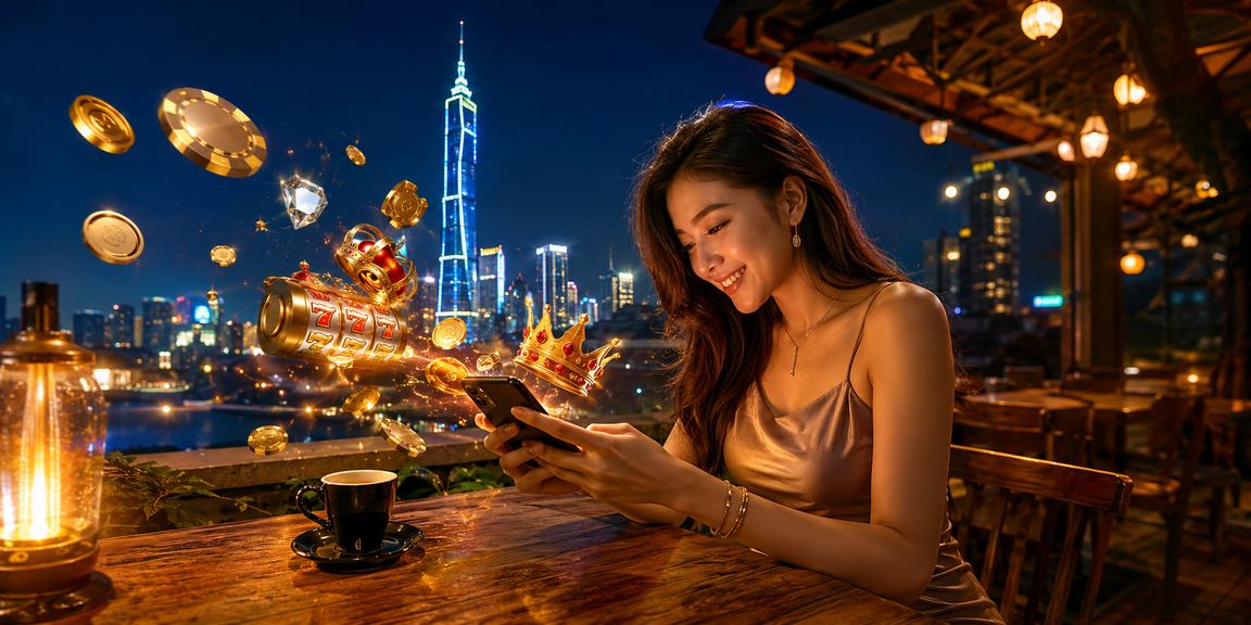 Pemandangan permainan slot gaya Malaysia di Kuala Lumpur dengan tema moden